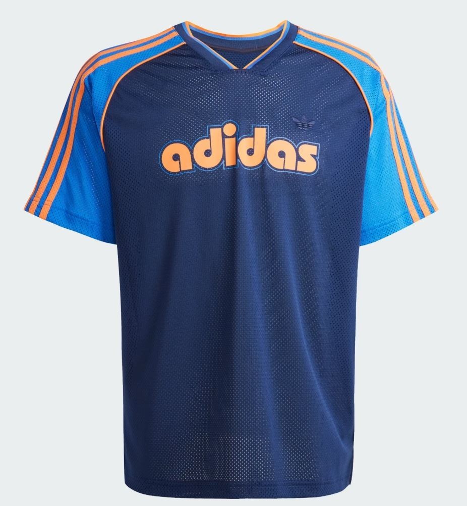NEW MEN'S ADIDAS ORIGINALS TREFOIL RETRO POLY TEE SHIRT ~SIZE LARGE #JD0812 gallery