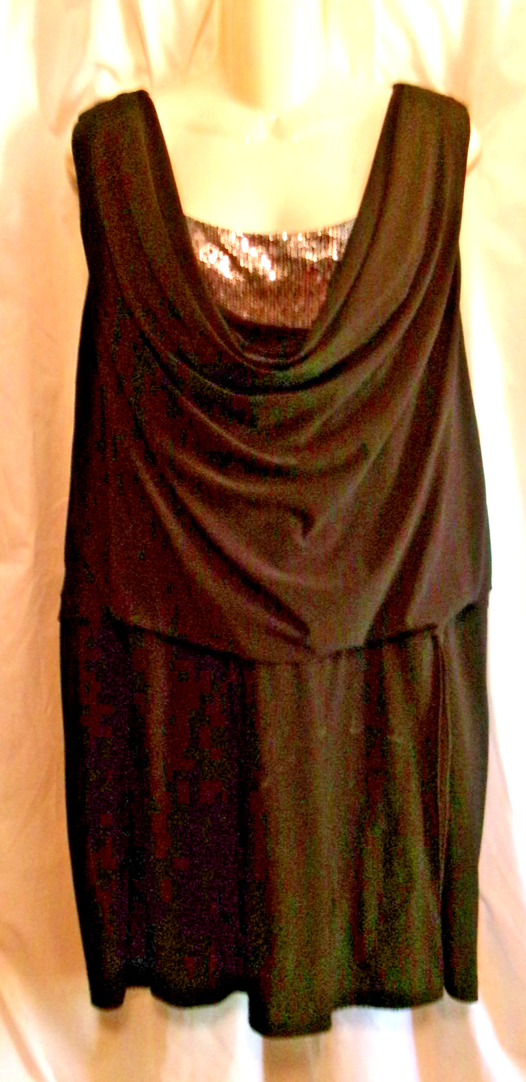 LN Woman’s Women’s Plus Size 16 Short Black Sleeveless Cocktail Formal