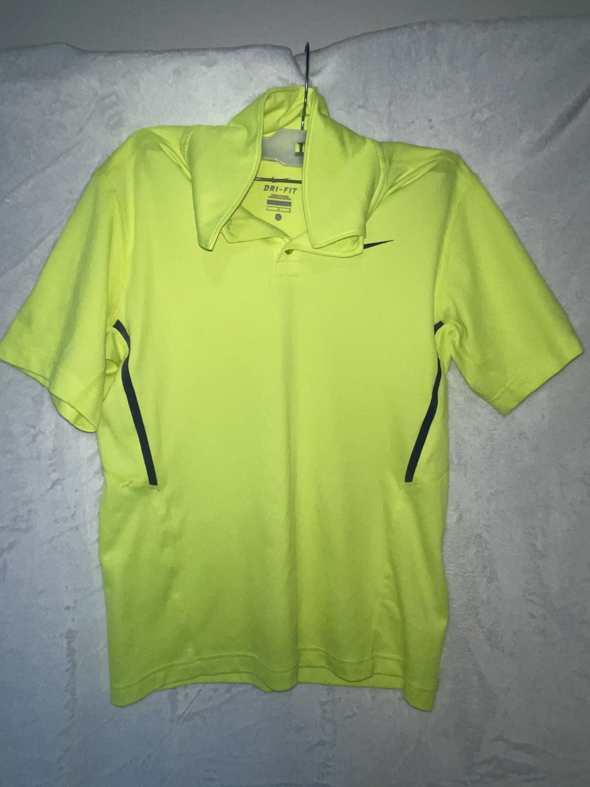 Nike Dri-Fit Tennis Men Polo Shirt Size Large Light Green Golf Short Sleeve gallery