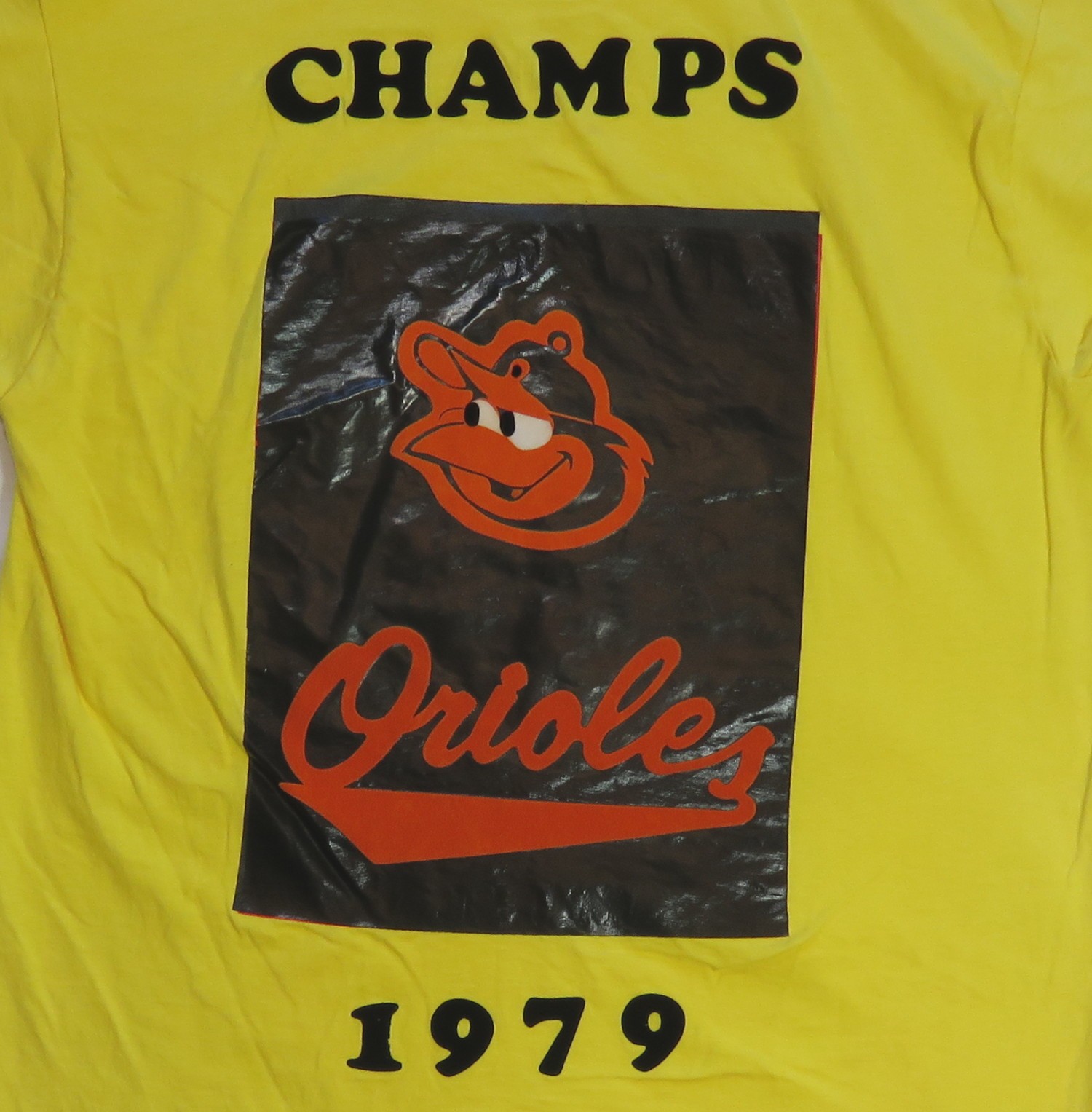 1970's Vintage T Shirt Baltimore Orioles 1979 Iron On Flock Logo gallery