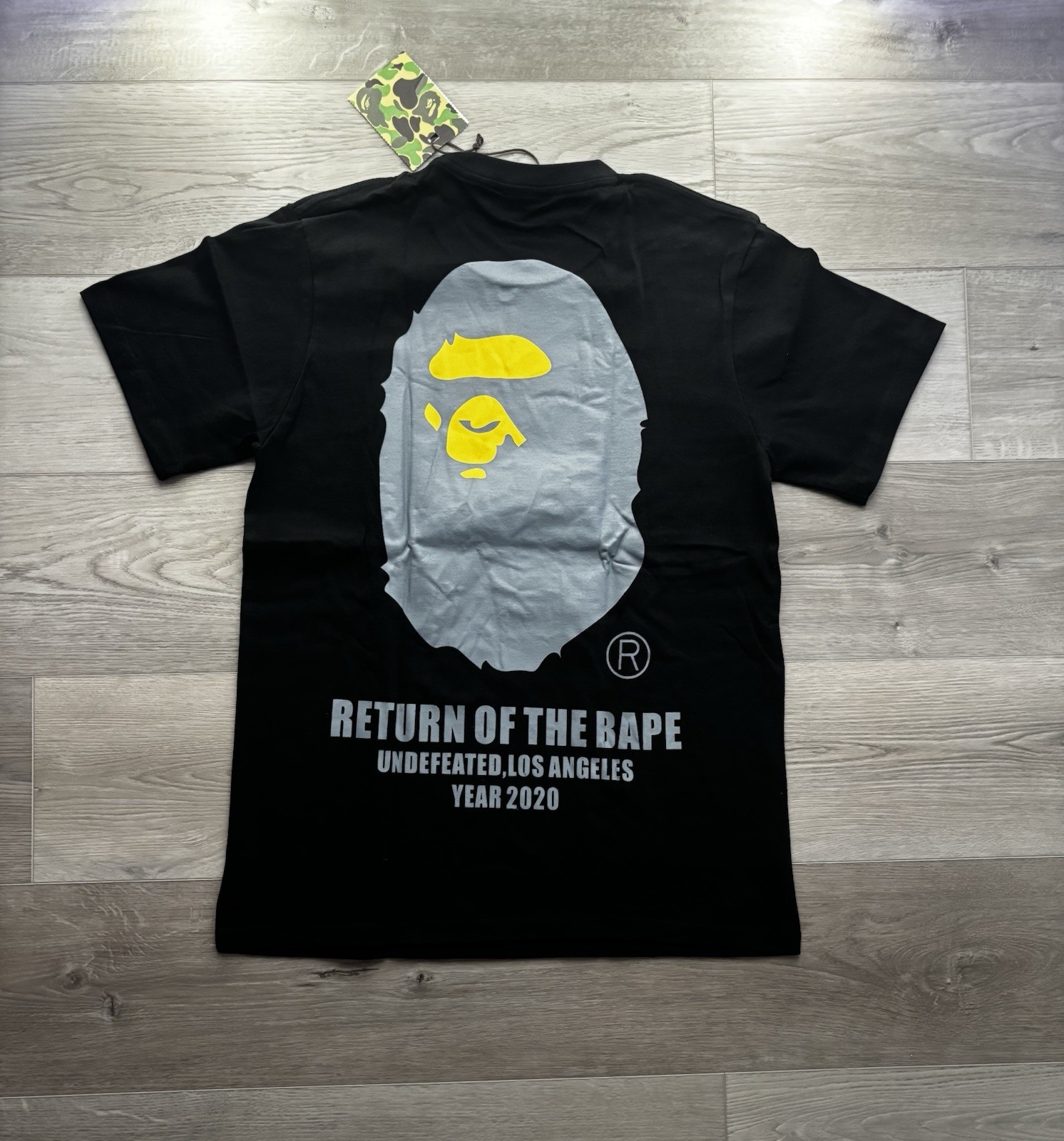 A Bathing Ape BAPE Undefeated Return of the Bape Black Graphic Tee Men's M gallery