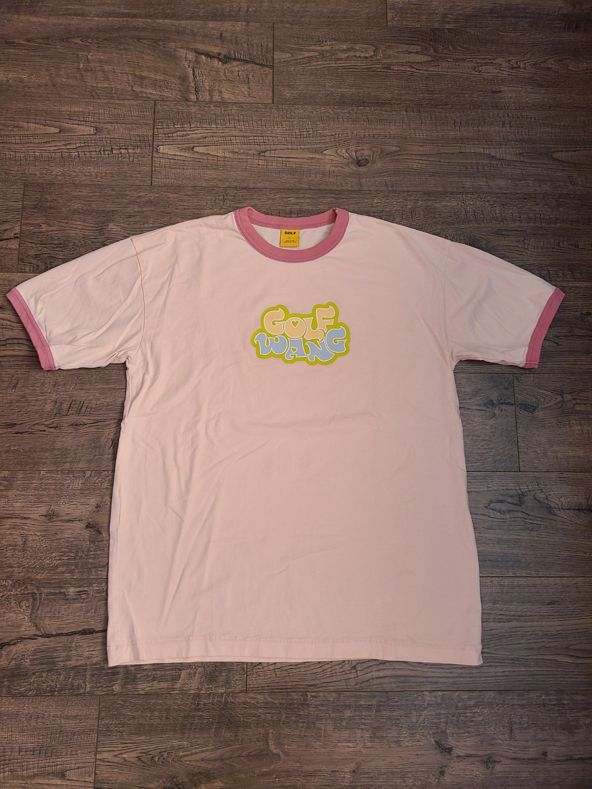 Golf Wang Pink Ringer T-Shirt with Contrasting Trim Size L