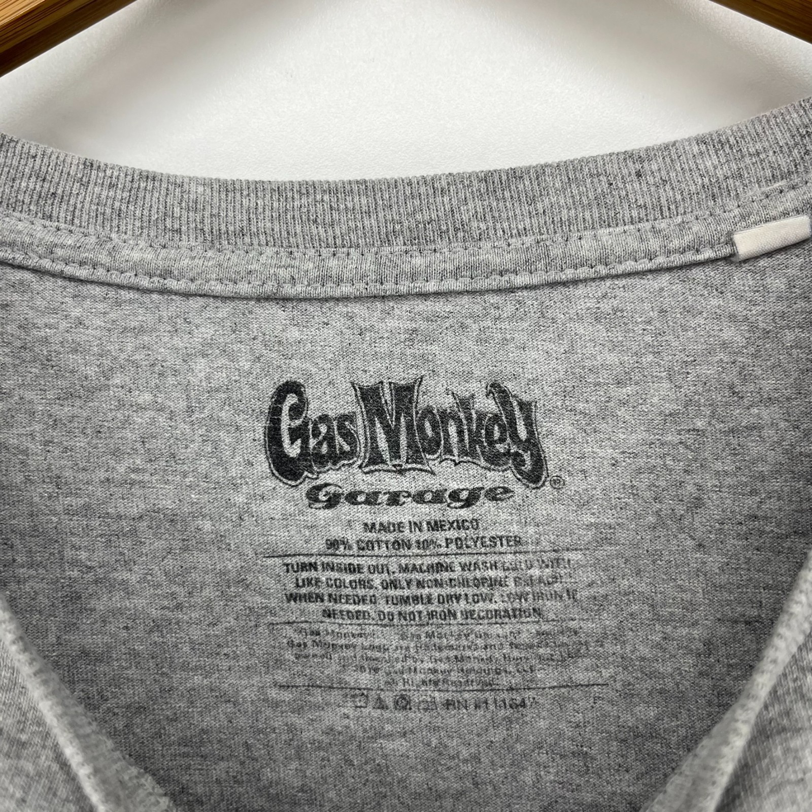 Gas Monkey Garage T-Shirt Men's 3XLT Gray Graphic Logo Crew Neck Cotton Blend gallery
