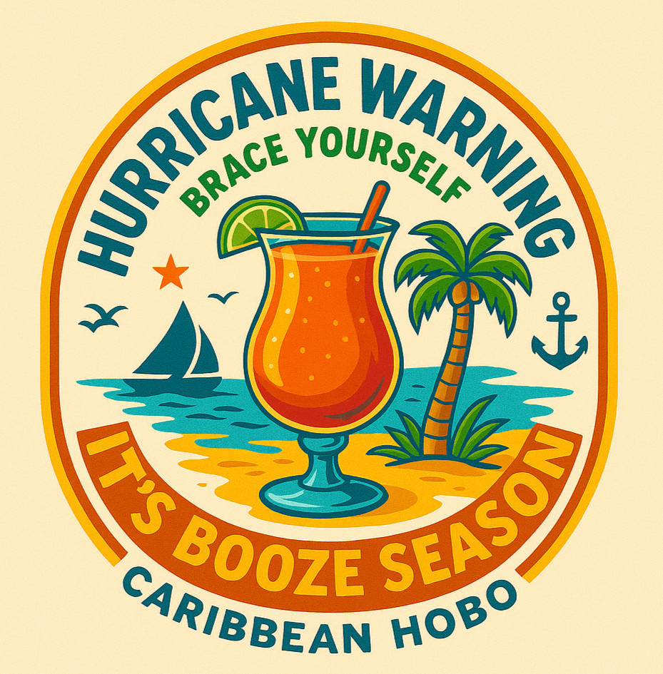 Caribbean Hobo Hurricane warning t-shirt Key West drink rum tequila island gallery