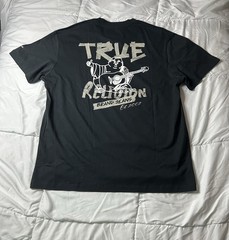 True Religion Men’s Black Buddha Logo Graphic Crew Neck T-Shirt Short Sleeve L