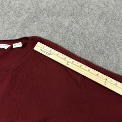 Covington Long Sleeve Pullover Ribbed Knit V-Neck Shirt Fits Men’s Sz Large Red