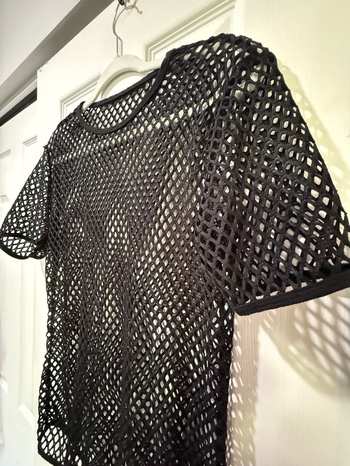 Mens Mesh Fishnet T-Shirt Sz M Black See Thru Clubwear Twink Gym Rave Hot Sexy gallery