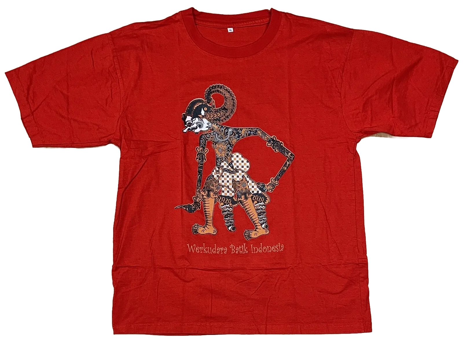 Werkudara Batik Indonesia Fashion Art Dancing Puppet T-shirt Size XL Red Import gallery