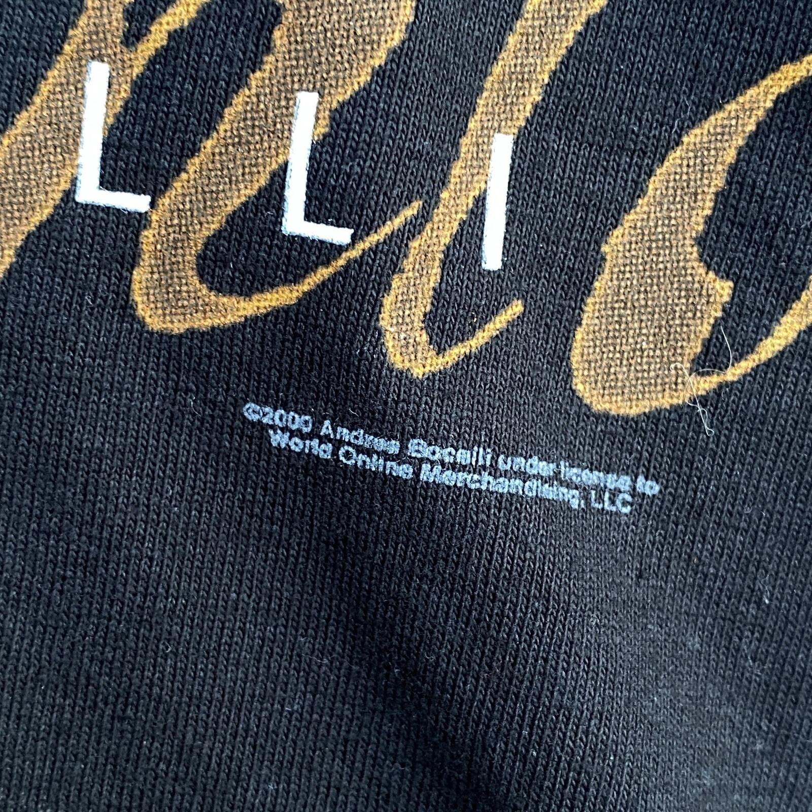 VINTAGE Andrea Bocelli Shirt Adult Large Mens L SENTIMENTO Graphic Print Tee gallery