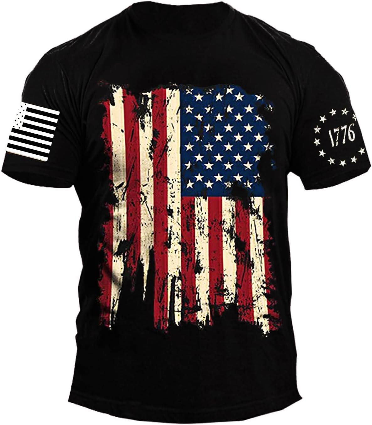 USA Flag American Red White Blue Star Stripes Patriotic T-Shirt with many Size gallery