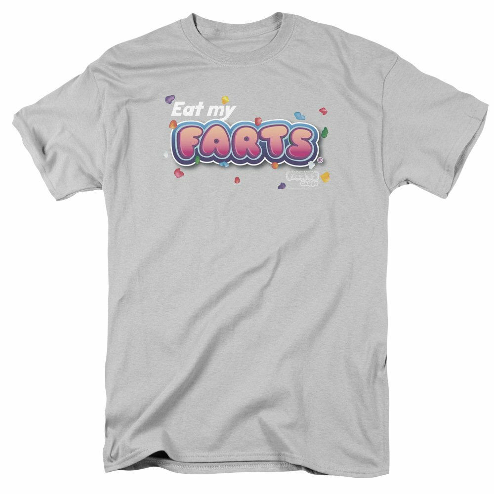 Trevco Men's Candy Fart University Adult T-Shirt, Silver, Medium gallery