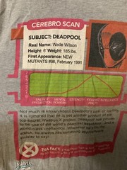 Marvel DEADPOOL Mens Sz M Cerebro Scan T-Shirt Gray Multicolor Super Heroes