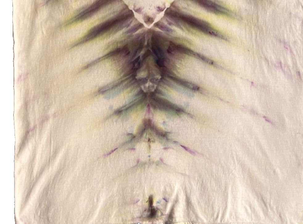 NEW Chevron Ice Tie Dye T-Shirt, Unisex L SS, Purple Blue Green gallery