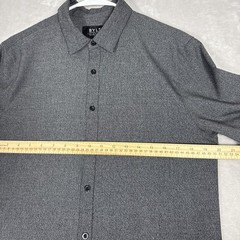 Bylt Vista Long Sleeve Button Down Heathered Charcoal Size Medium