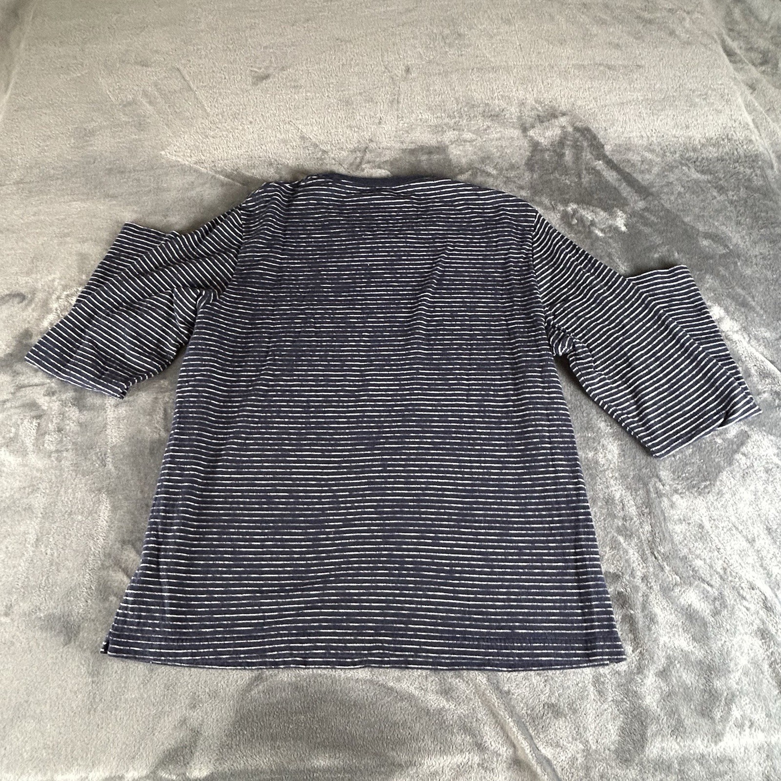 UNTUCKit Lambert Striped Cotton Crewneck T Shirt Mens L Navy Nautical Casual gallery