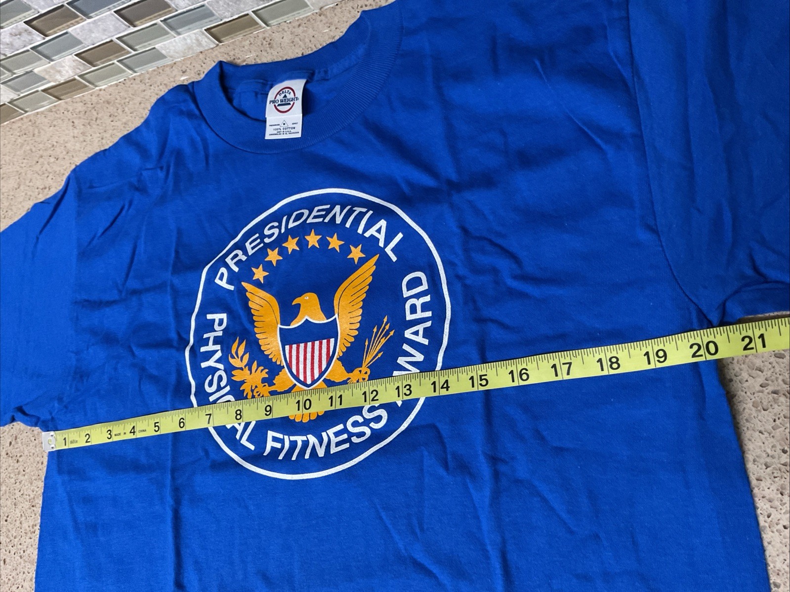 Presidential Physical Fitness Tshirt Blue Sz M Delta Cotton Chest 40x29” New gallery