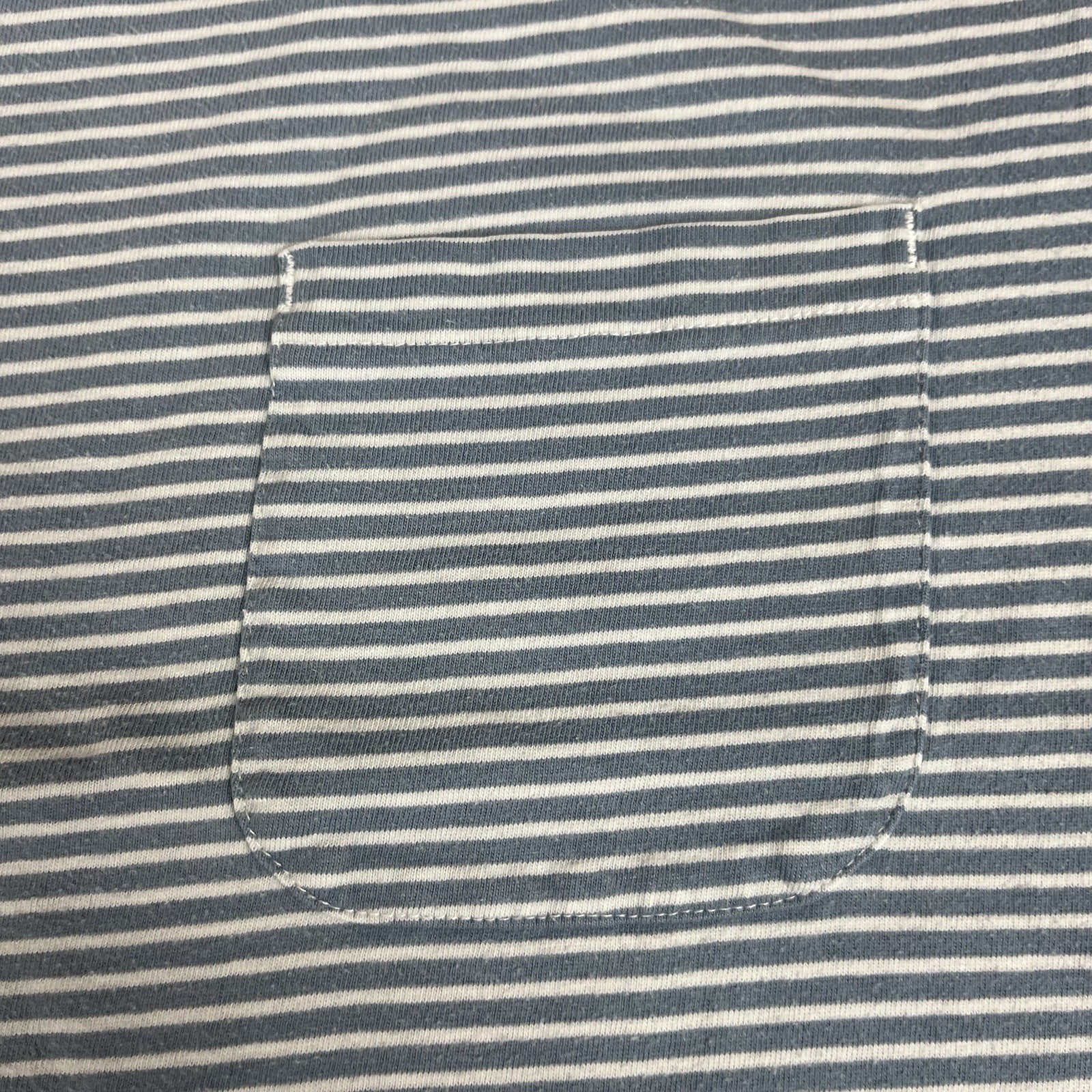 Common People Men's Blue Pink Striped Pocket Cotton Tee T Shirt M Medium Indi gallery