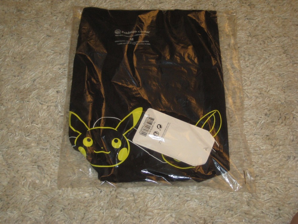 Pokemon Center Pikachu & Yamper Electric Pals Black Relaxed T-Shirt Adult Medium