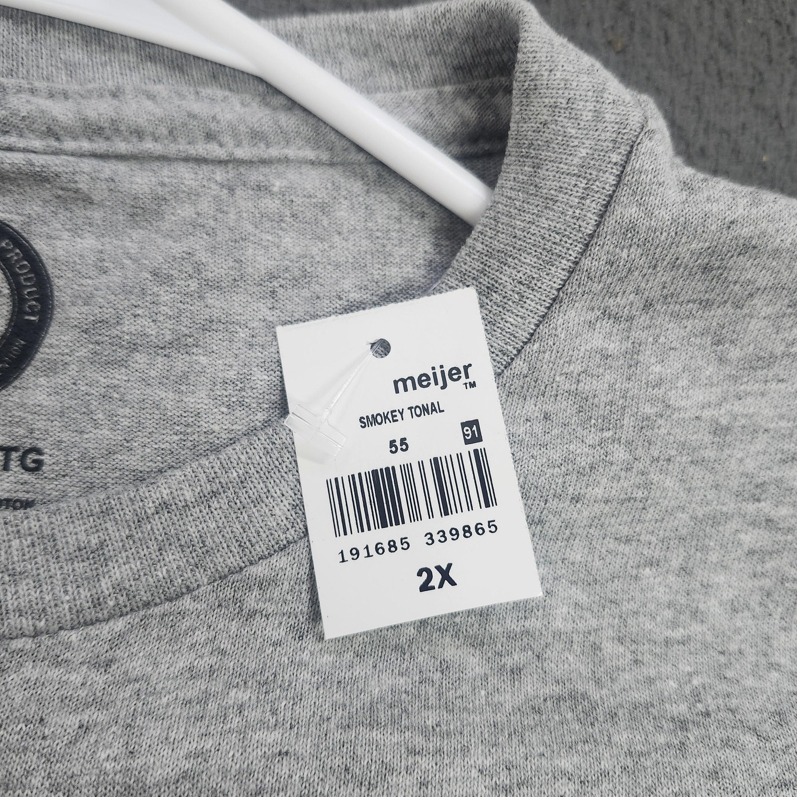 Meijer Shirt Mens 2XL Gray Smokey Bear Tonal Graphic Tee Camping Outdoor Top gallery