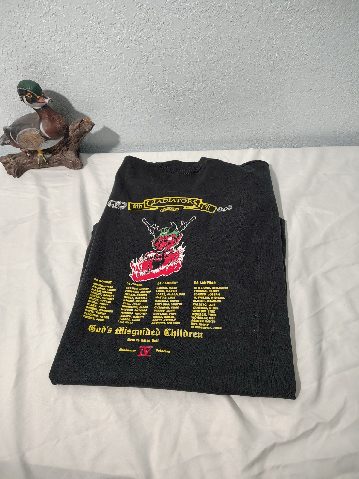 Rangers Us Army Fort Benning Tshirt Xlarge Black Militaria free shipping: B114 gallery
