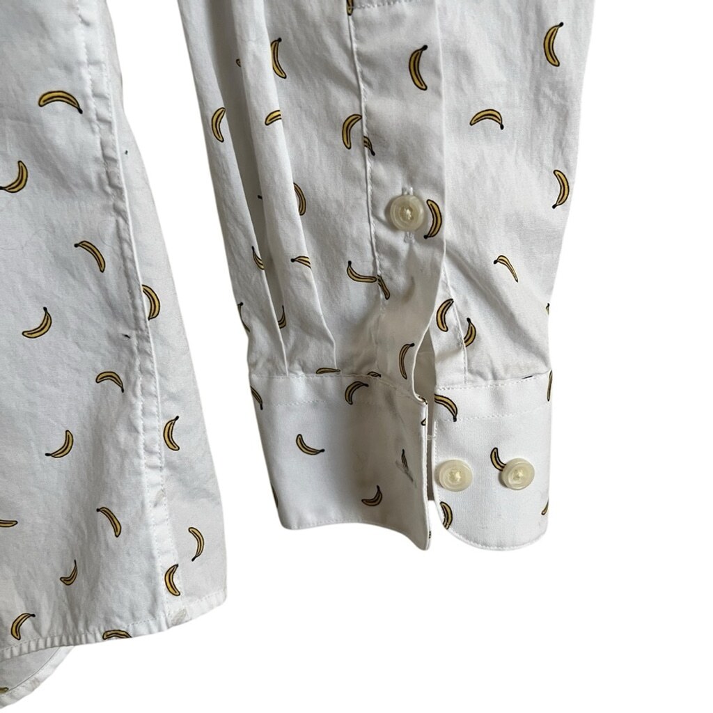Bar III Performance Banana Button Down Shirt Medium gallery