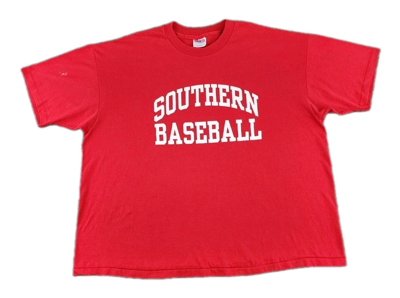 VINTAGE Southern Baseball Shirt Mens XXL Red 90s USA #1 Single Stitch Adult A06