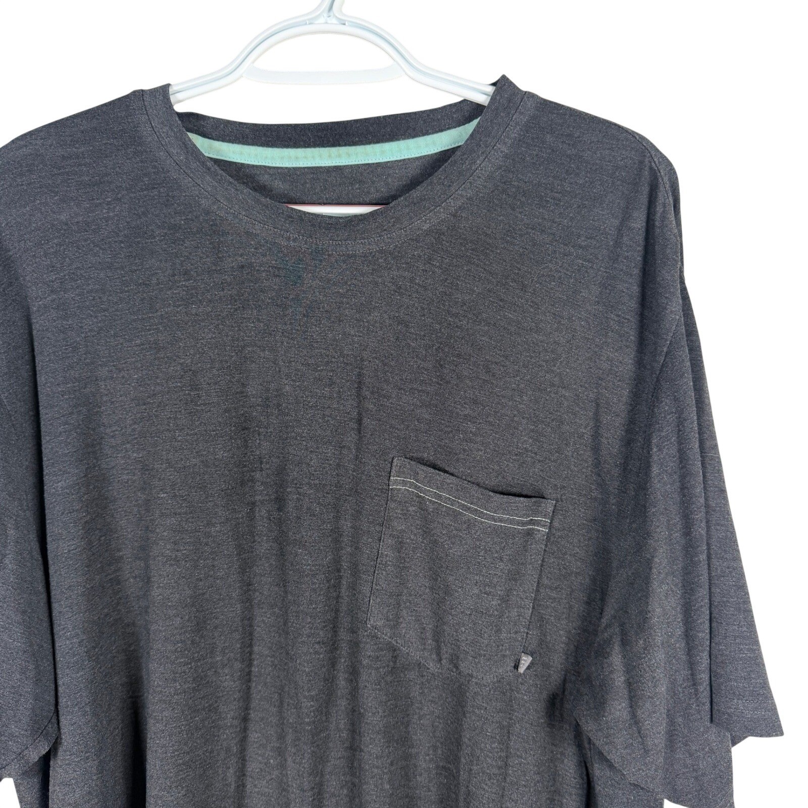 Free Fly Bamboo Pocket T-Shirt Mens L Charcoal Heather Gray Short Sleeve Tee gallery