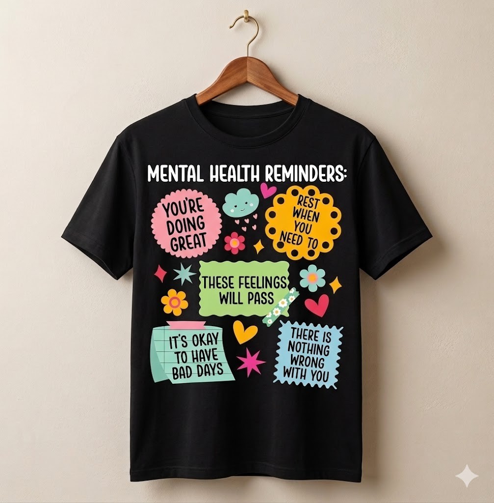 Mental Health Reminders Mental Health Awareness Month T-Shirt - H082 gallery