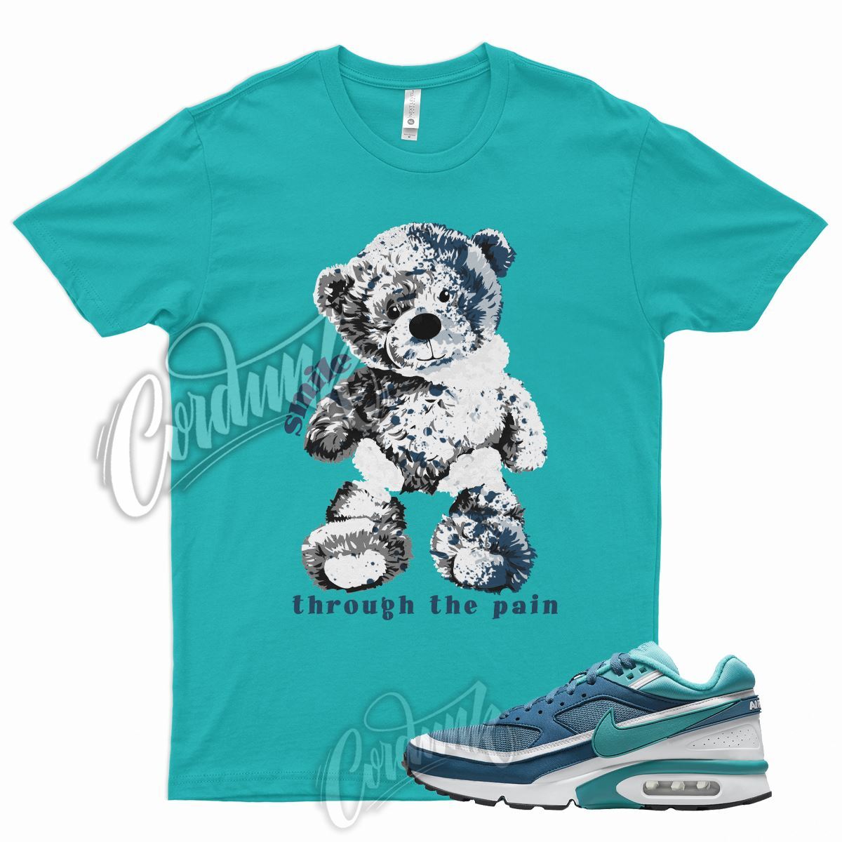 SMILE T Shirt for N Air Max BW Marina Aqua Teal Blue Green Grey Jade Griffey gallery