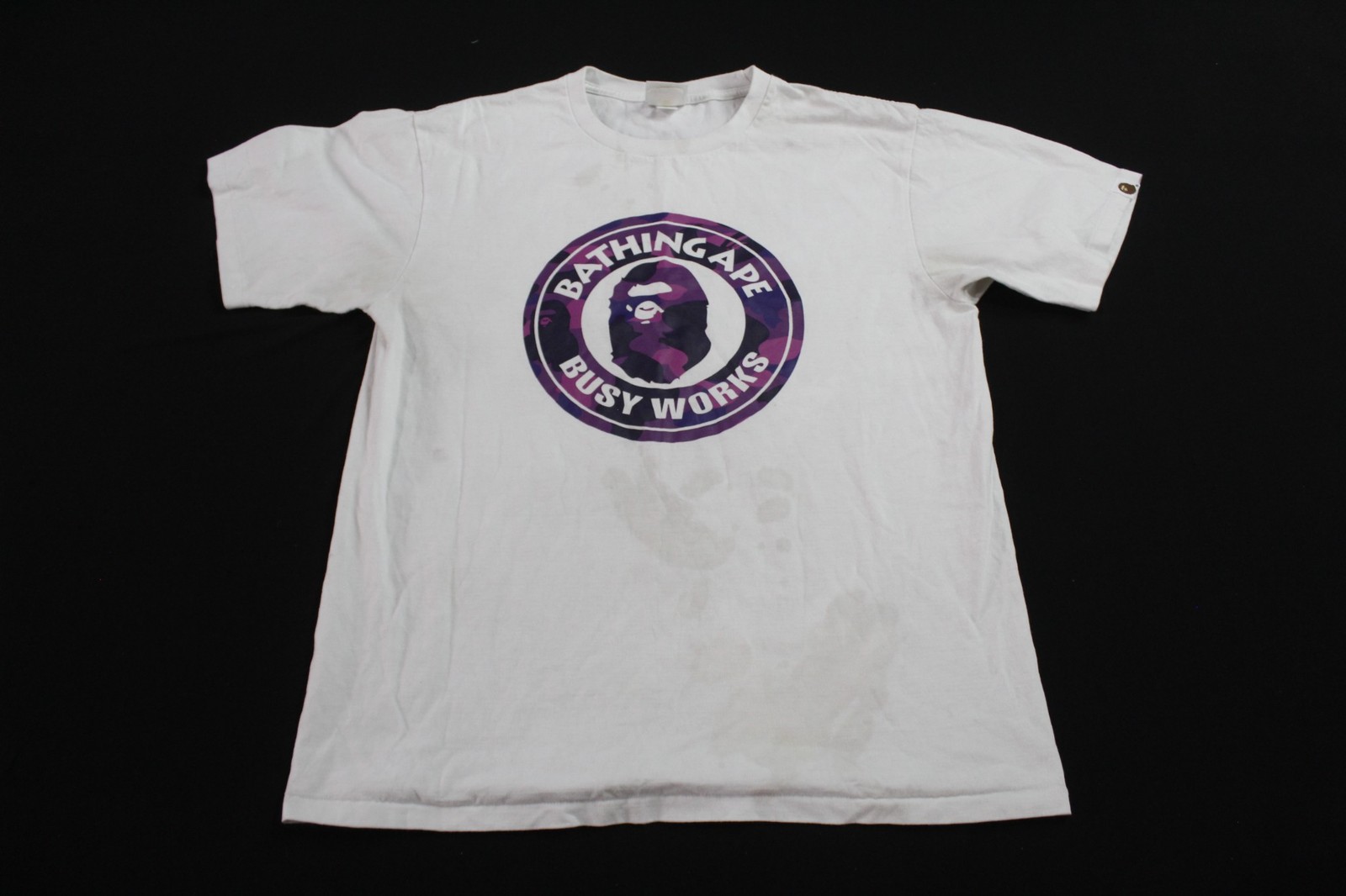 A Bathing Ape Bape Men's Graphic Color Camo Busy Works Tee NC3 White Size XL gallery