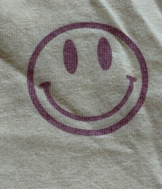Beige Smiley "DO WHAT MAKES YOU HAPPY" Graphic Print T-Shirt XL Crew Neck SS gallery