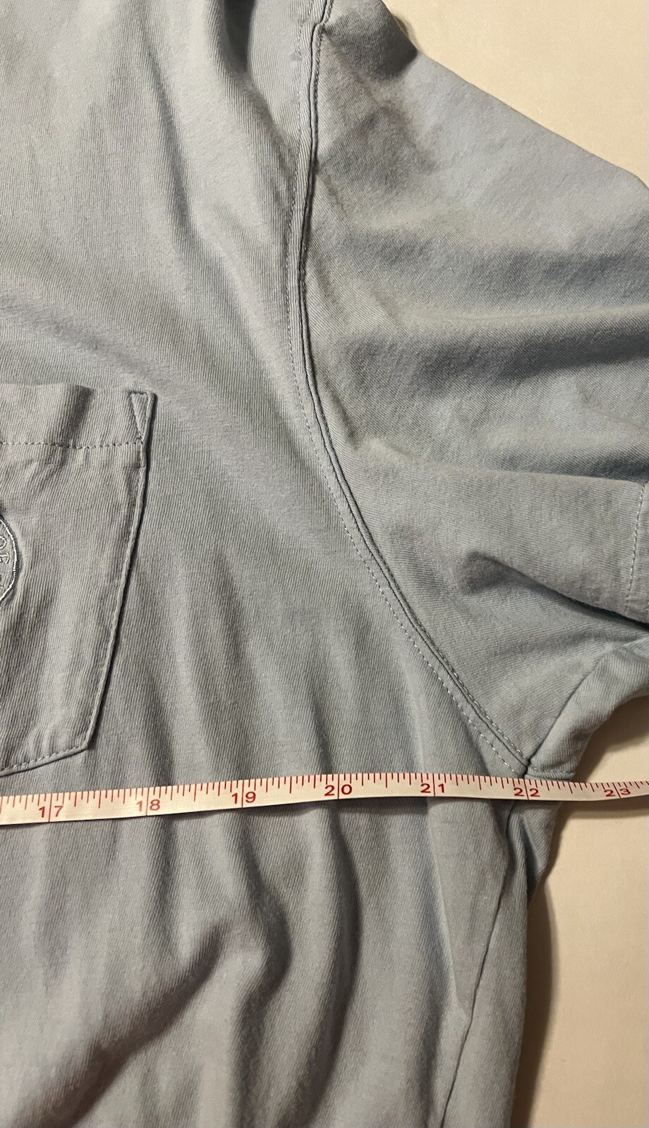 Carribean Joe Men’s Xxl Light Blue Pocket Tee With Crew Neck gallery