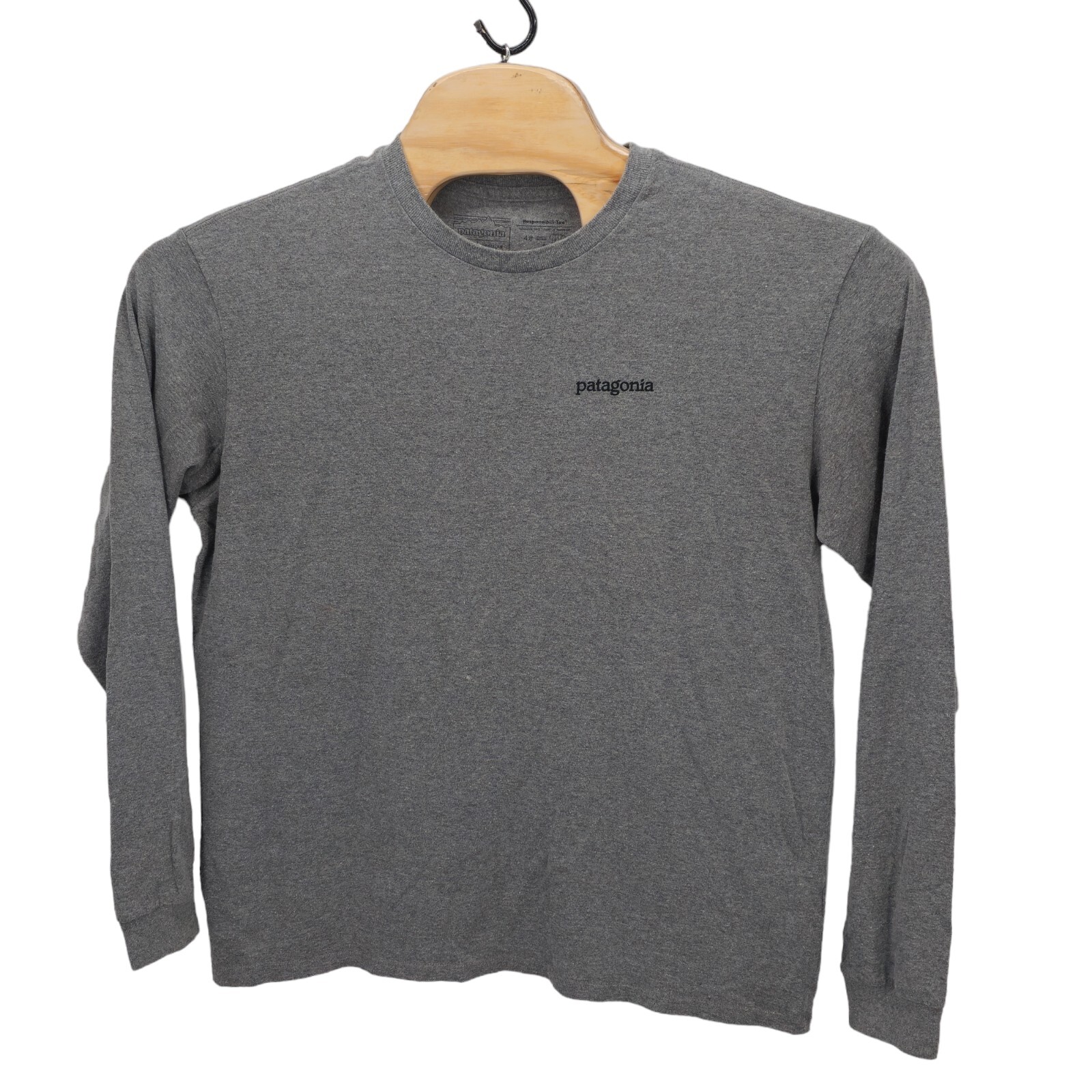Patagonia P-6 Logo Responsibili-Tee Shirt Mens Medium Gray Long Sleeve Fitz Roy gallery