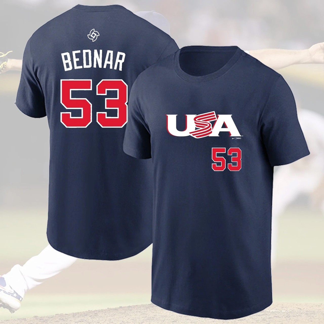 SALE - David #53 Bednar USA Baseball Team 2026 Name And Number Gift For Fan gallery
