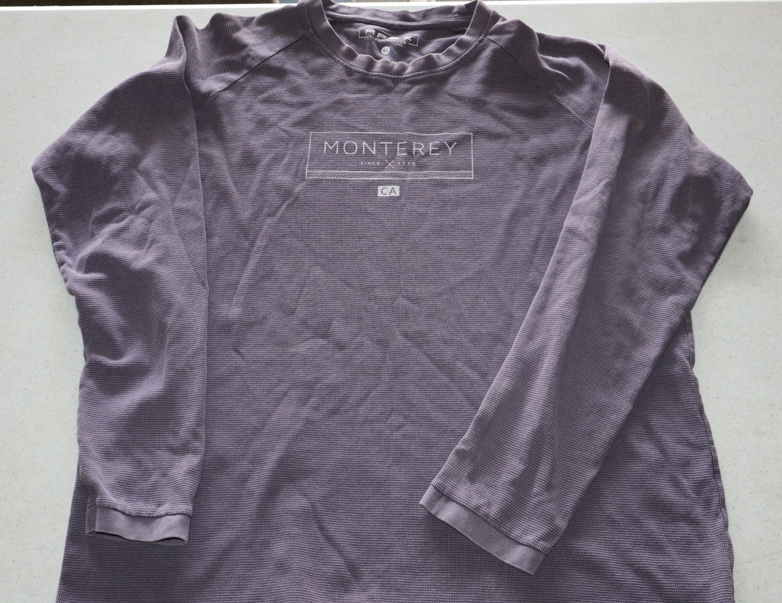Men’s Monterey California Waffle Long Sleeve Shirt Apex XL