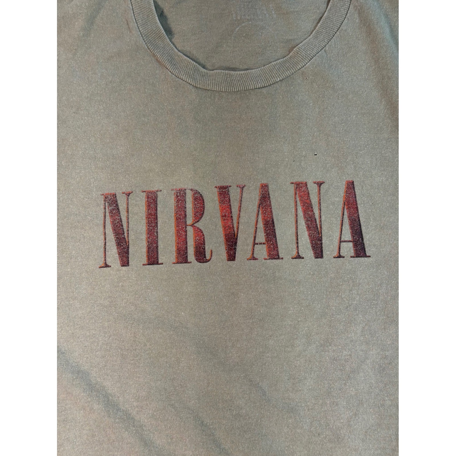 Nirvana In Utero Angel Graphic T-Shirt Tan Vintage Style Grunge Rock Mens L gallery
