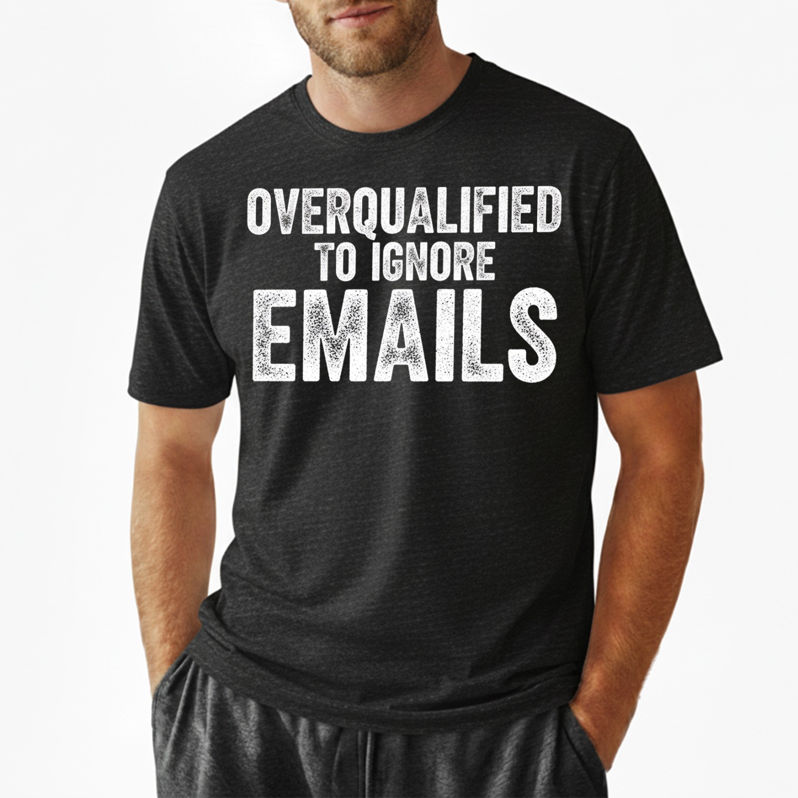 Overqualified to Ignore Emails Office Humor T-Shirt, Work from Home Funny Tee gallery