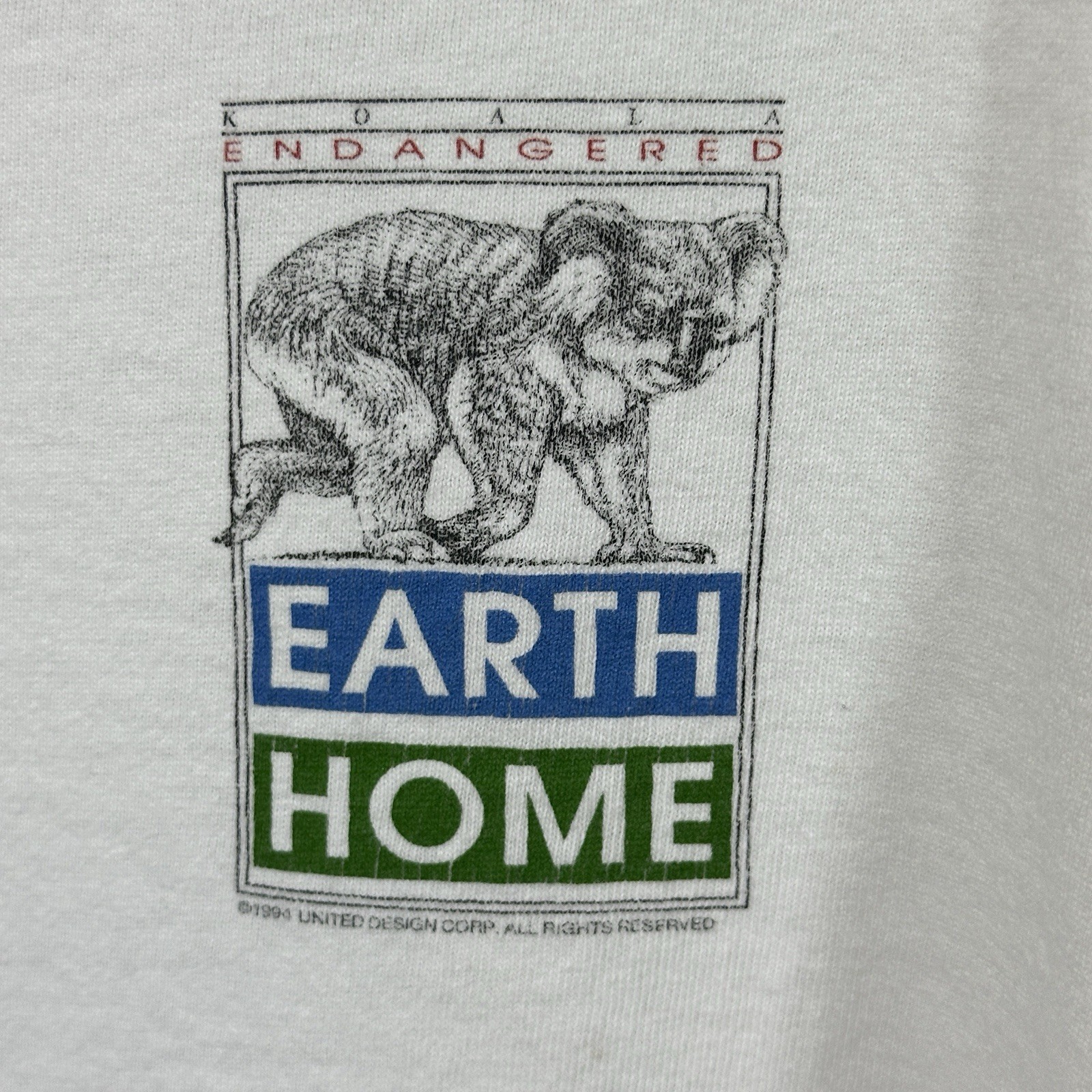 Vintage Endangered Koala Single Stitch T-Shirt Earth Home 90's Tee Australia XL gallery