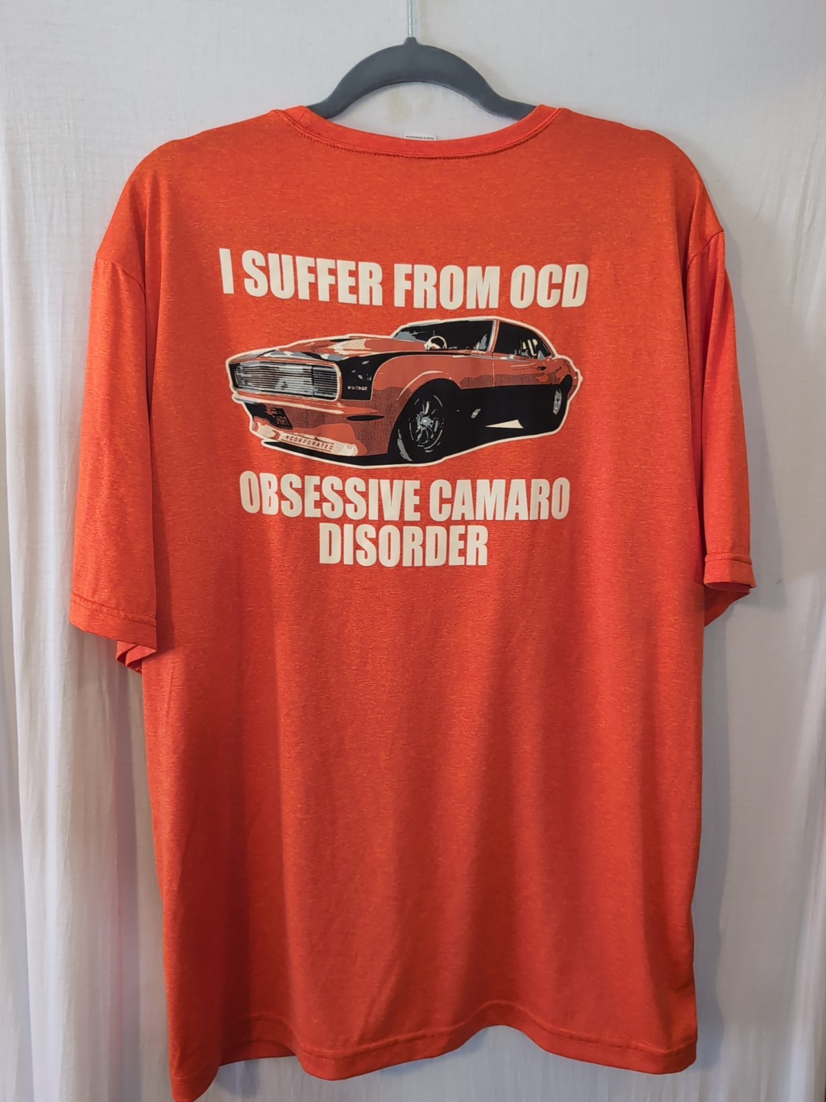 SPORT-TEK Graphic T Shirt Mens XL Orange DMR Racing Tee Camaro Chevy Automotive gallery