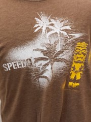 Speedo Palm Tree Tiki Graphic Tshirt Size L