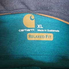 CARHARTT Force Extremes Men’s XL Teal Green Relaxed Fit 1/4-Zip Pullover Shirt