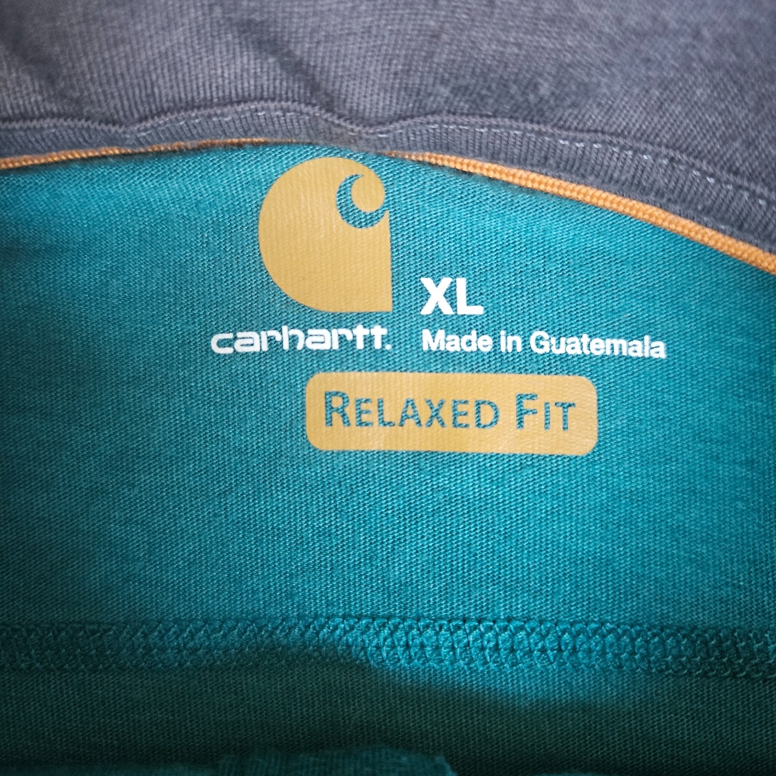 CARHARTT Force Extremes Men's XL Teal Green Relaxed Fit 1/4-Zip Pullover Shirt gallery