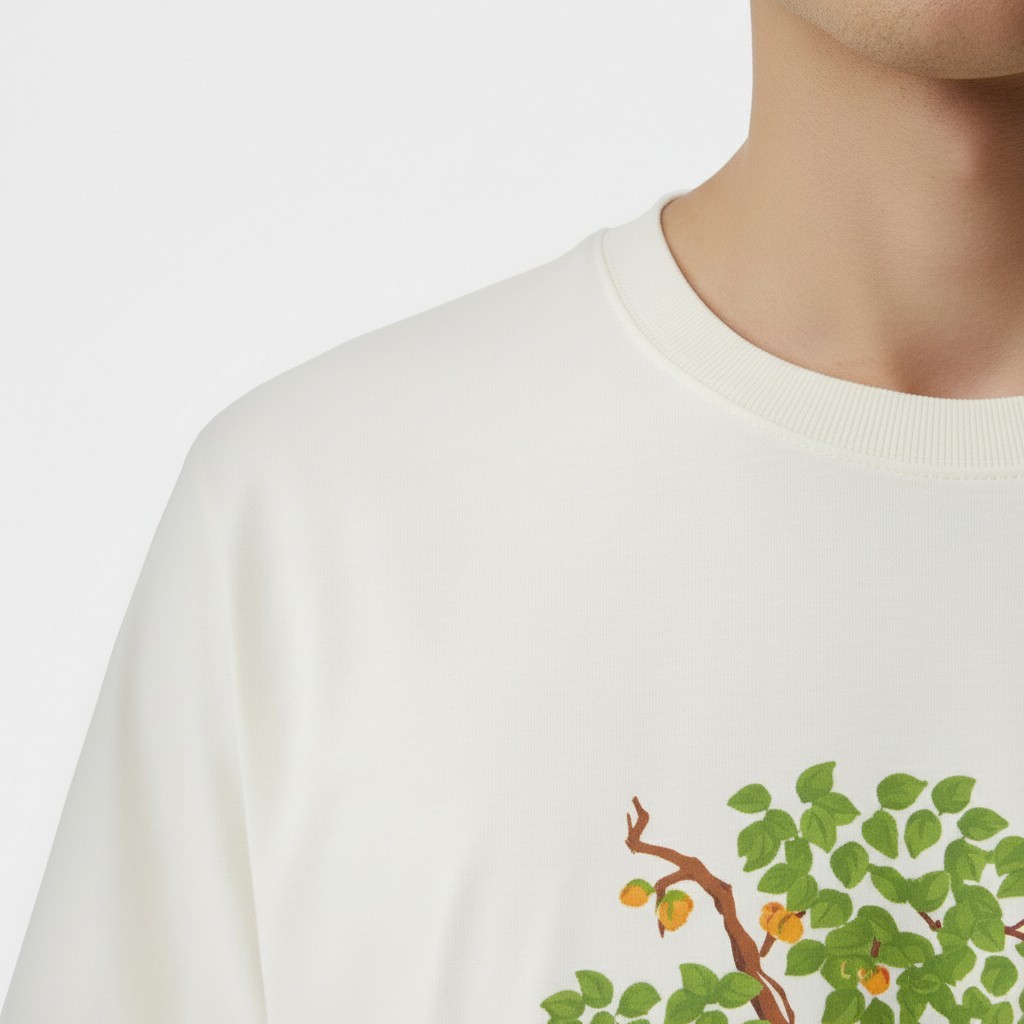 T-Shirt Crew Neck 100% Cotton Lightweight Breathable Streetwear Tree Graphic gallery