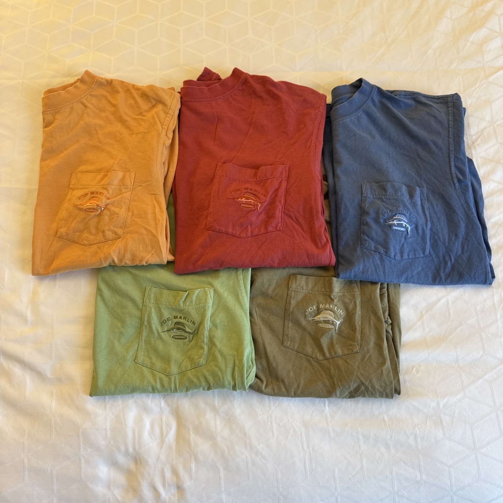 LOT OF 5 – Joe Marlin Unwind T-Shirts – LARGE