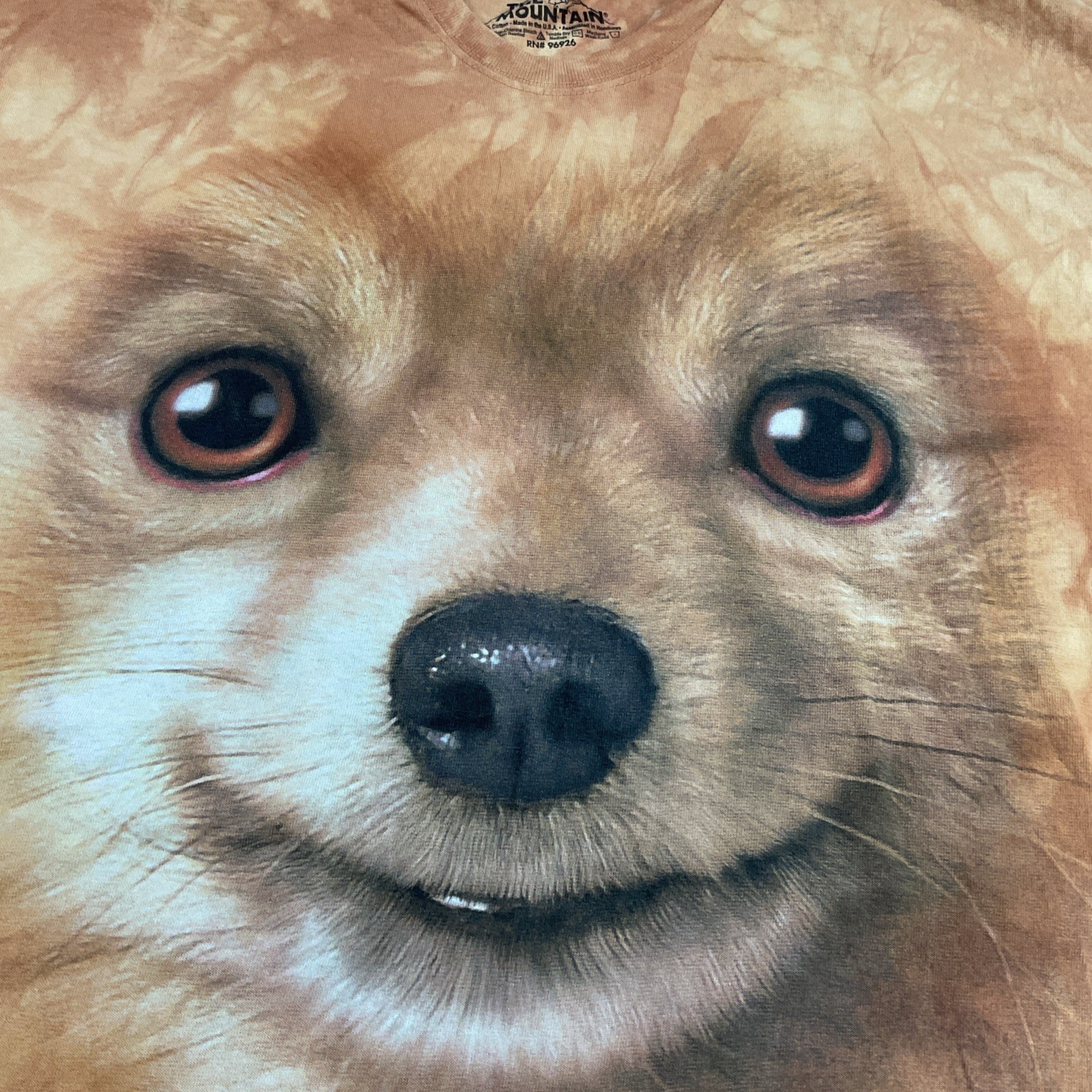 The Mountain Pomeranian Dog T-Shirt Sz XL AOP Y2K Tie Dye Vincent Hie USA gallery