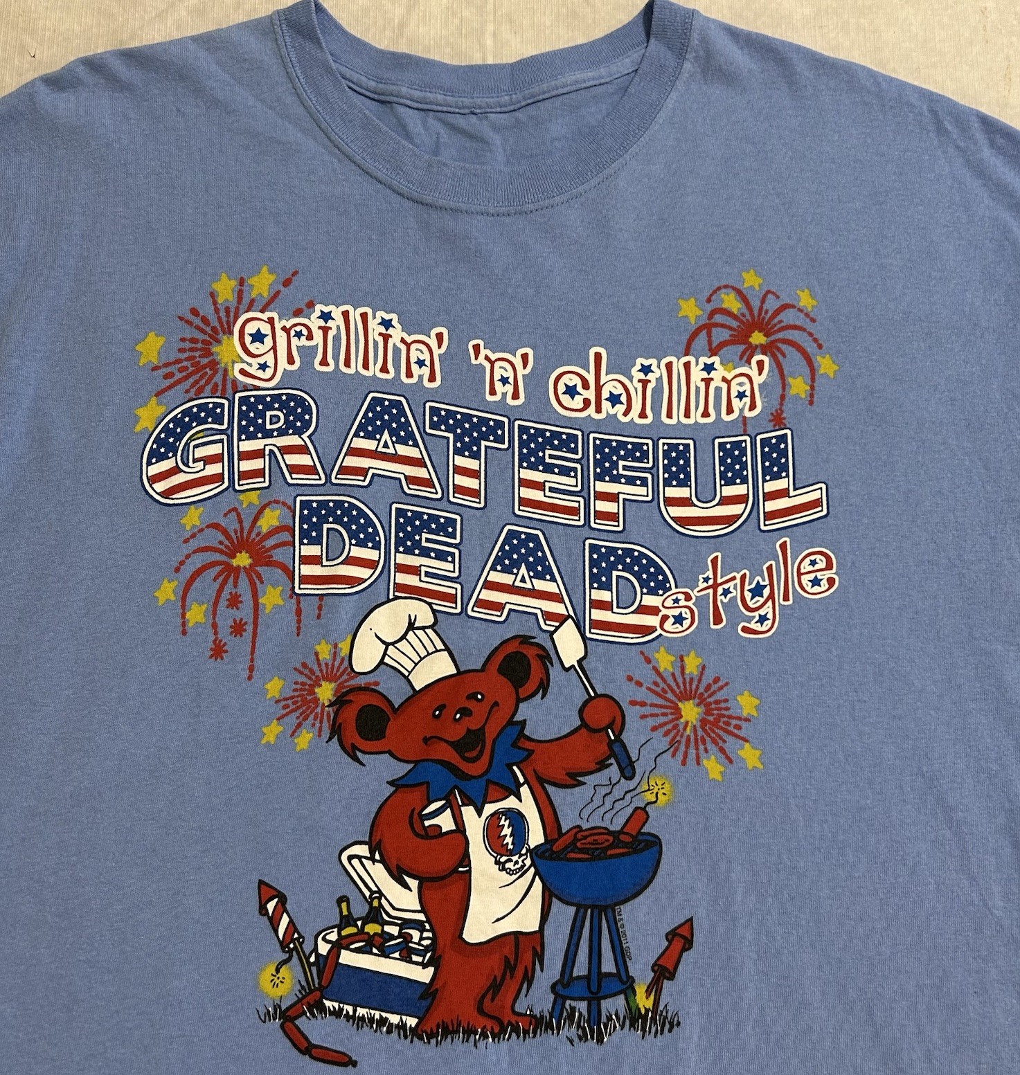 Liquid Blue GRATEFUL DEAD Grillin n Chillin 4th of July Fireworks XL TShirt 2011