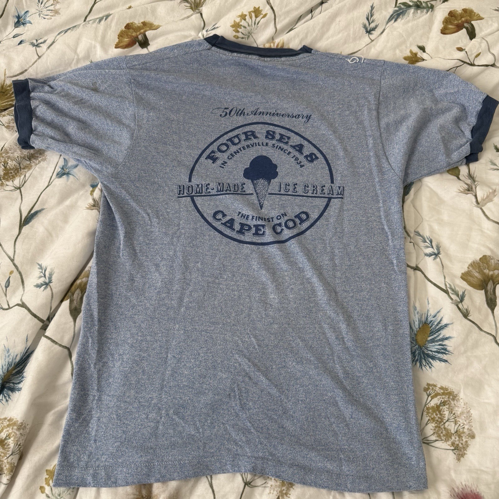 Vintage 80s 1984 Four Seas Ice Cream Cape Cod 50th Anniversary Ringer T Shirt gallery
