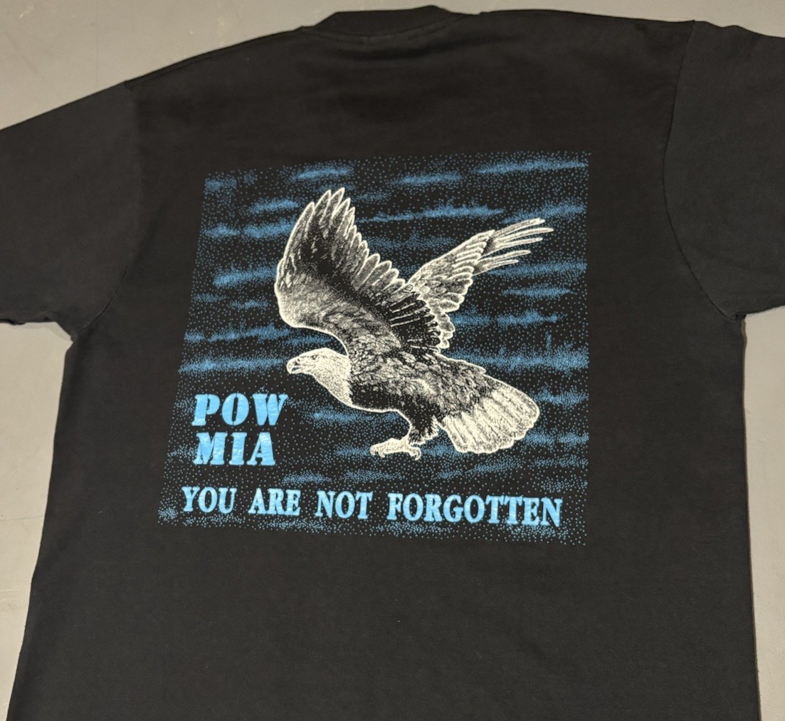 Vintage 90s Vietnam Veterans Memorial Pow Mia Black t Shirt Size Large gallery