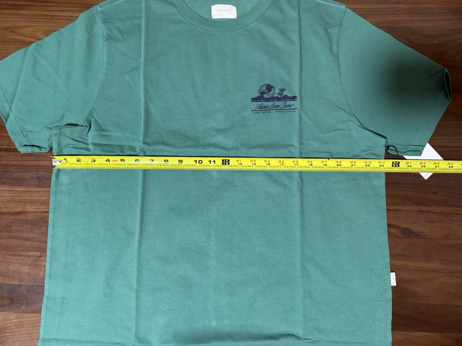 Aime ALD Aimé Leon Dore Unisphere Tee Pine Green FW25 Men’s Size XL Graphic Logo gallery
