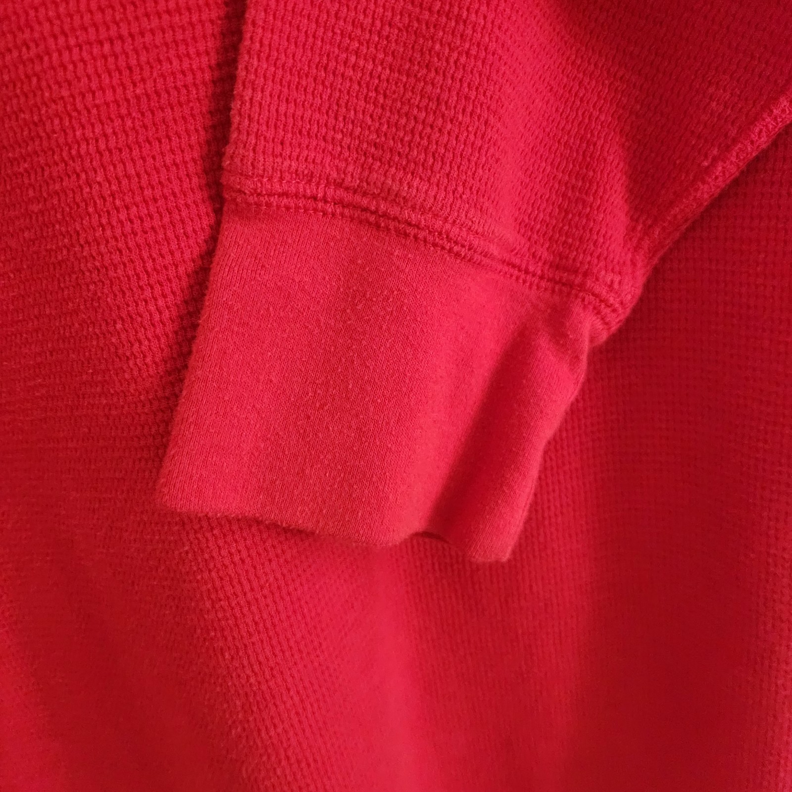 Polo Ralph Lauren Mens XL Red Thermal Waffle Knit Long Sleeve Poly/Cotton Blend gallery